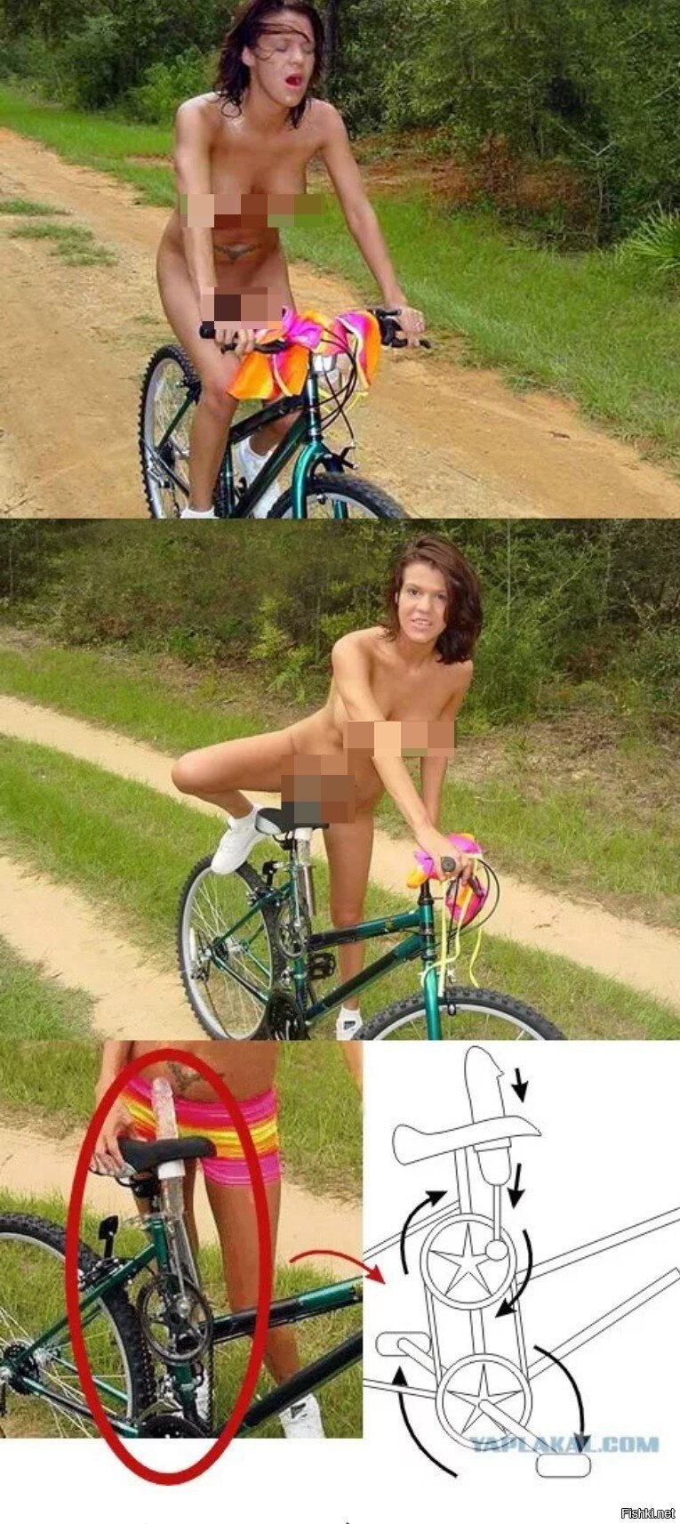 Putain de filles sur un vélo