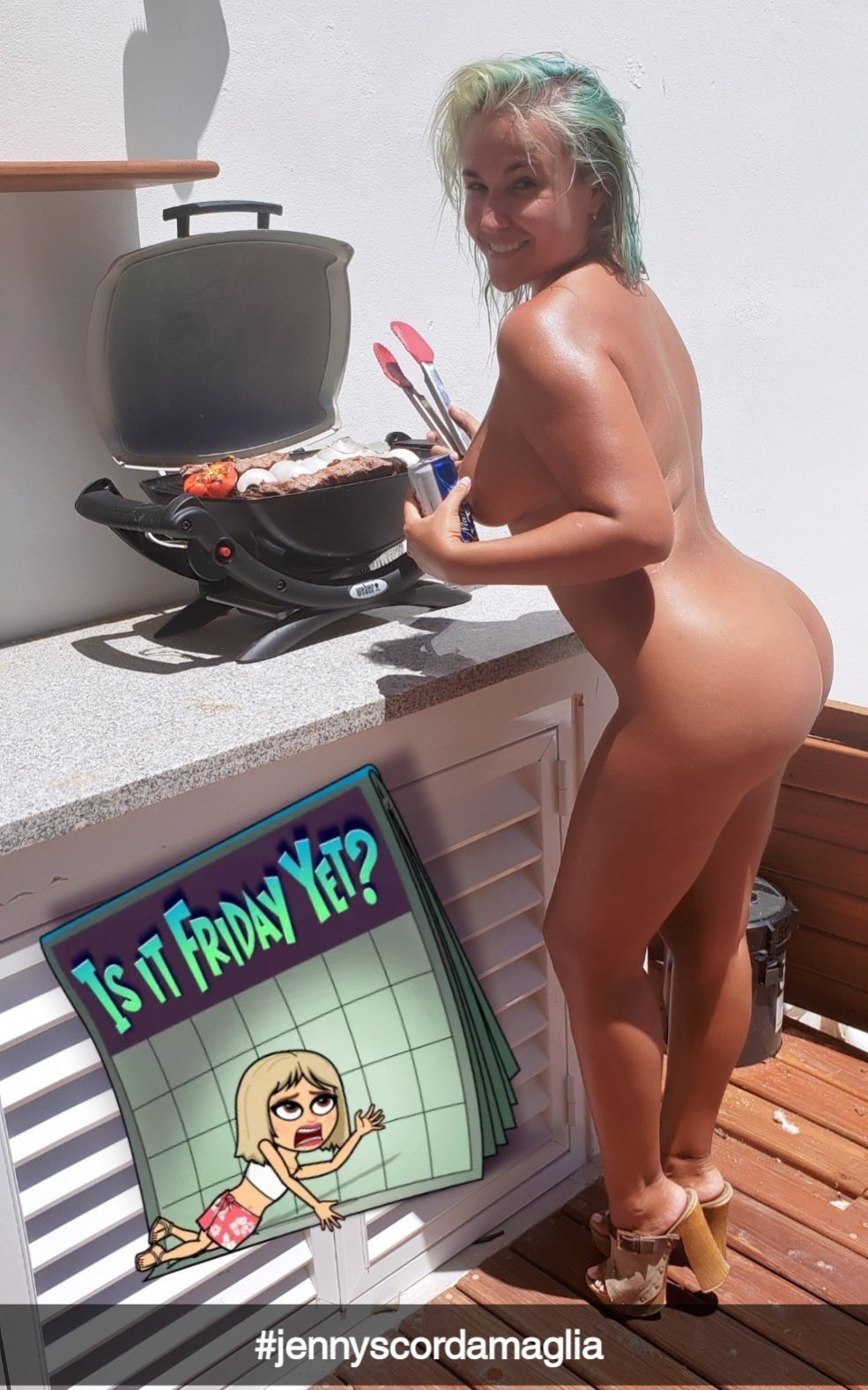 Présentatrice de télévision Jenny nue