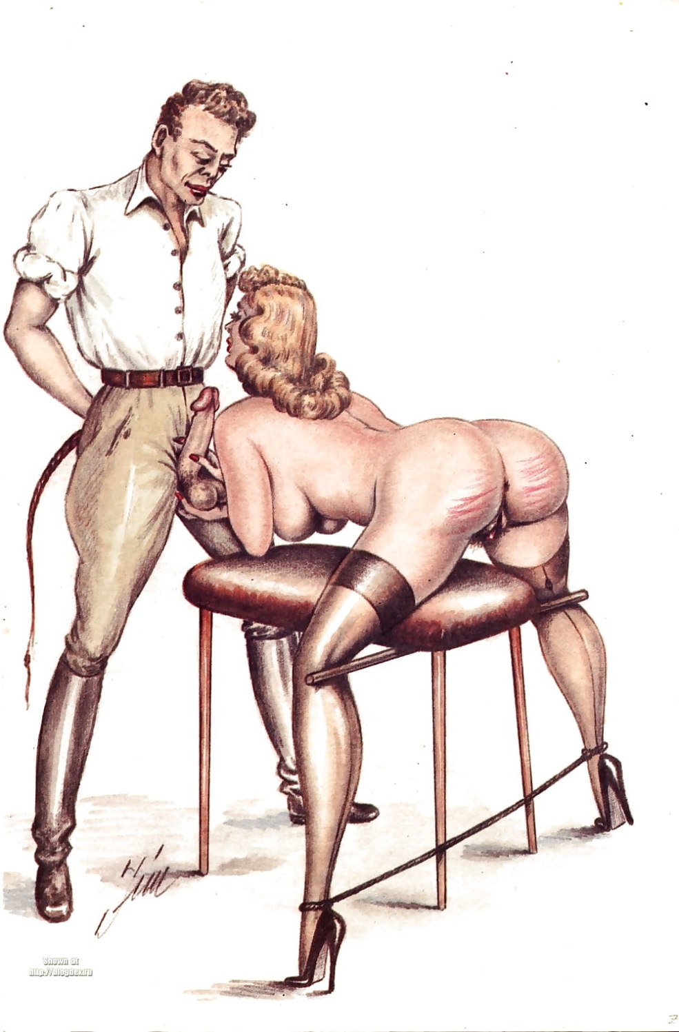 Dessins rétro de pornographie