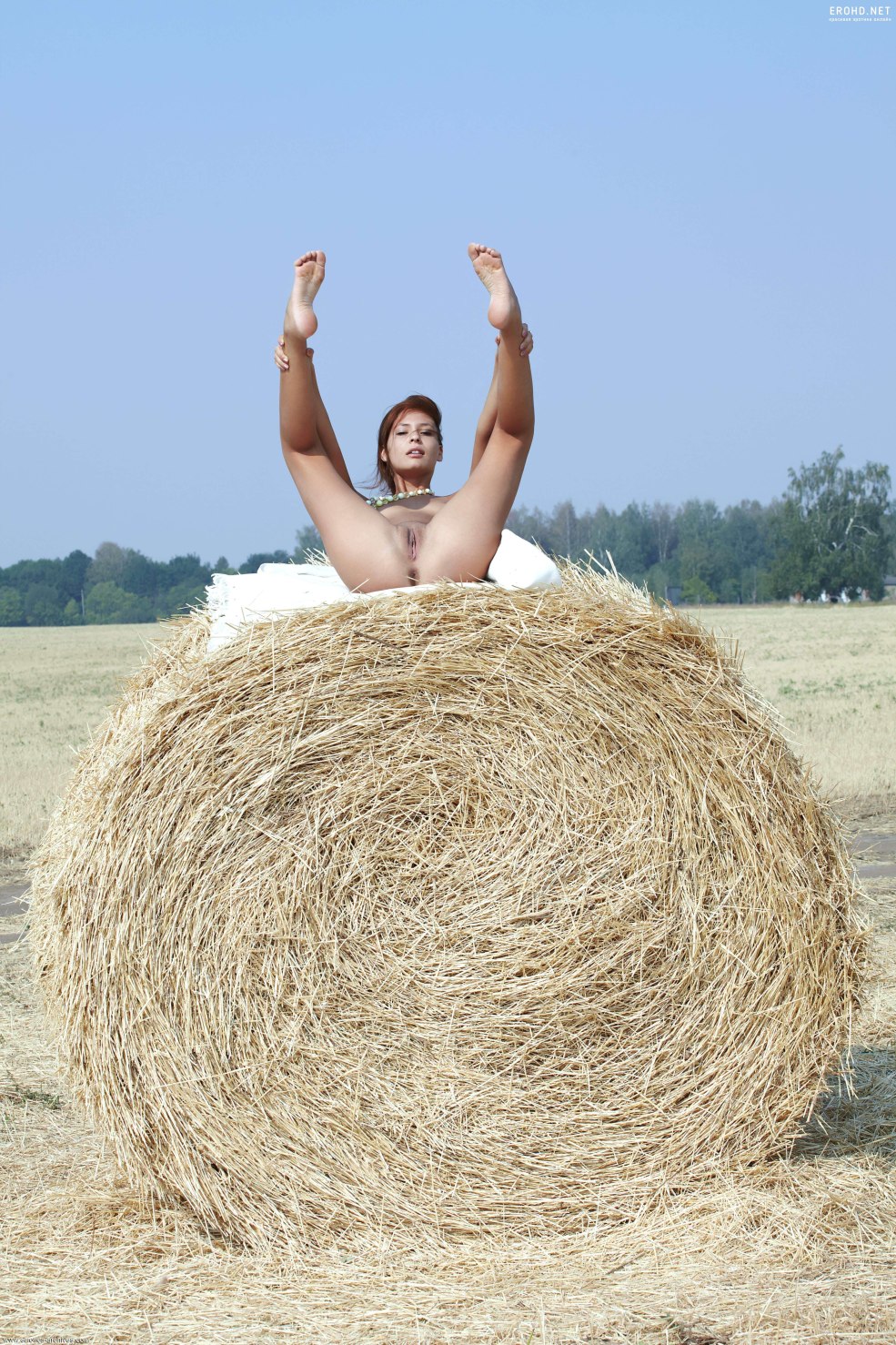 Les filles baisent dans le foin