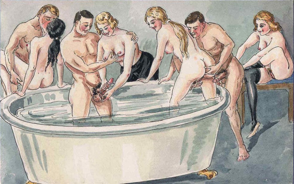 Beaucoup de femmes nues rétro