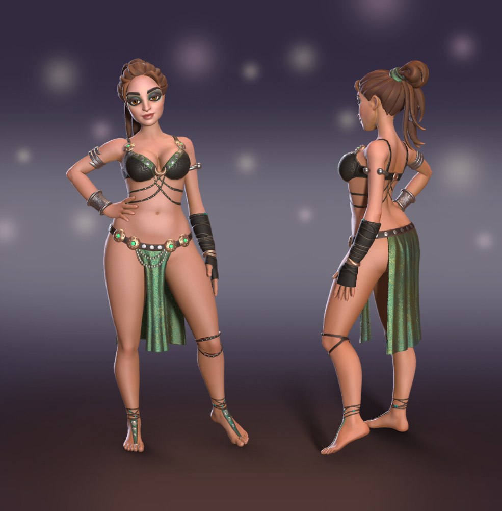 Abdomen avec des seins nus