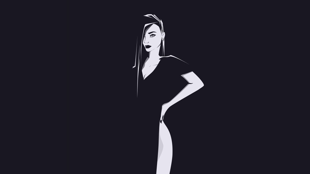 La silhouette d'une figure féminine