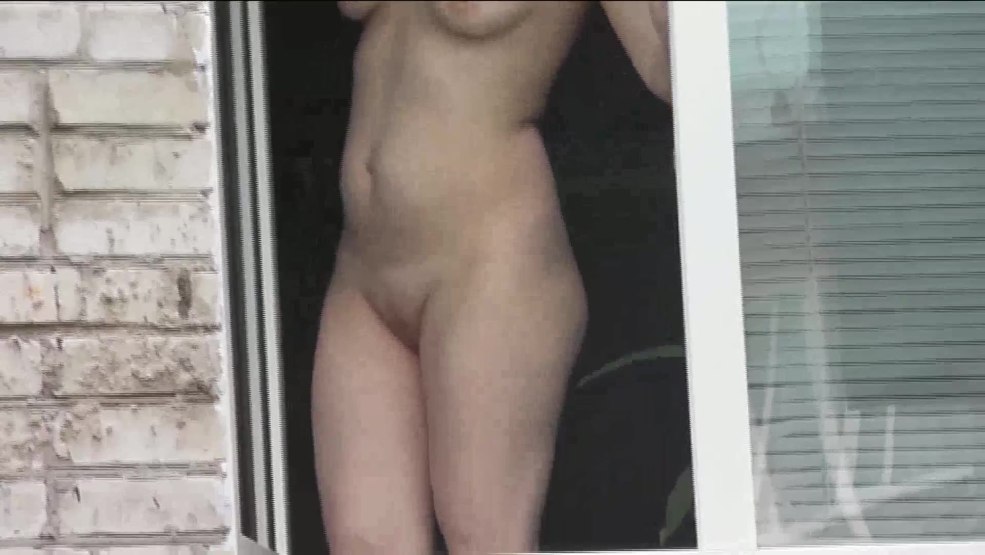 Blonde avec son amant (espionné)