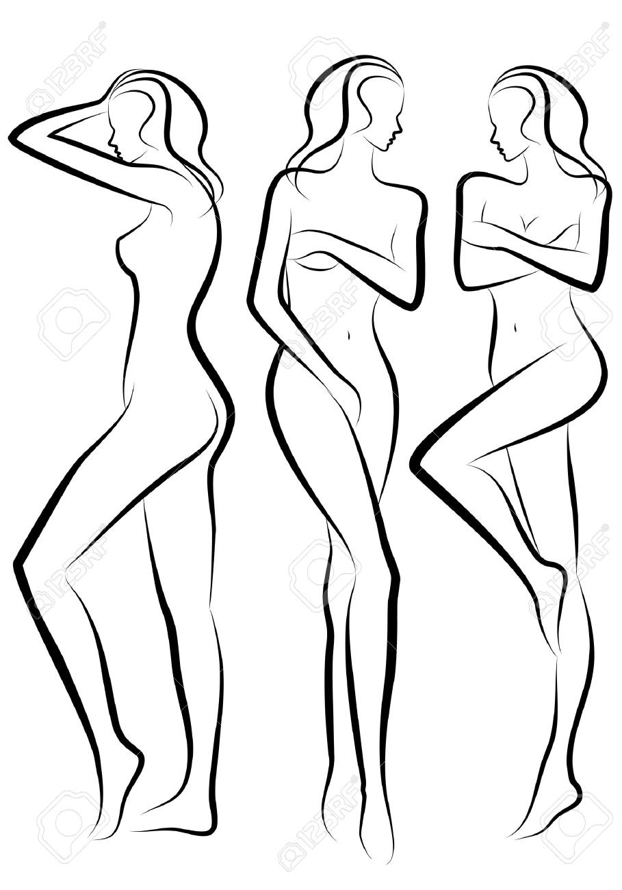 Le contour du corps féminin