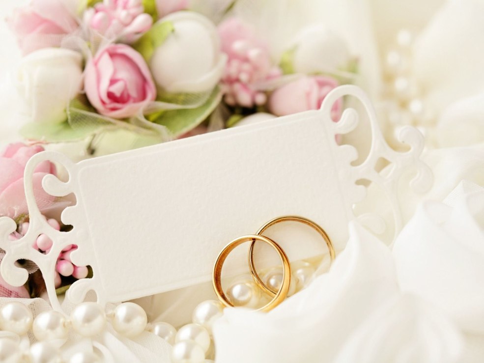 Carte postale de mariage