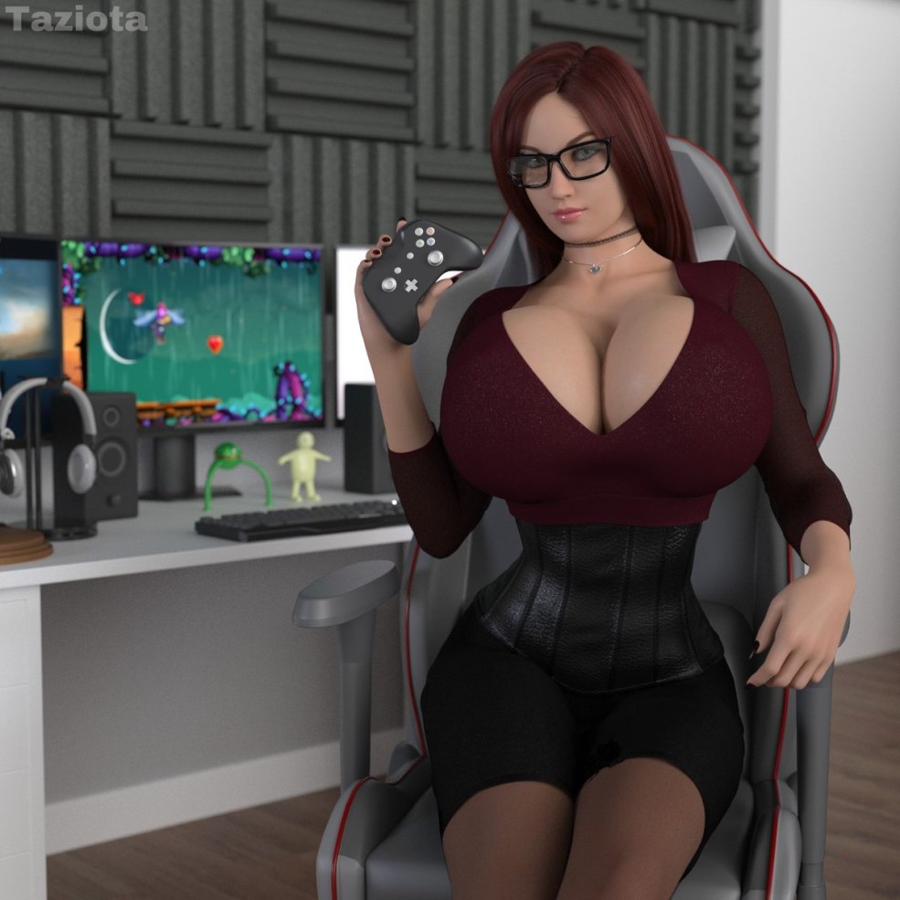 Professeurs de gros seins 3D