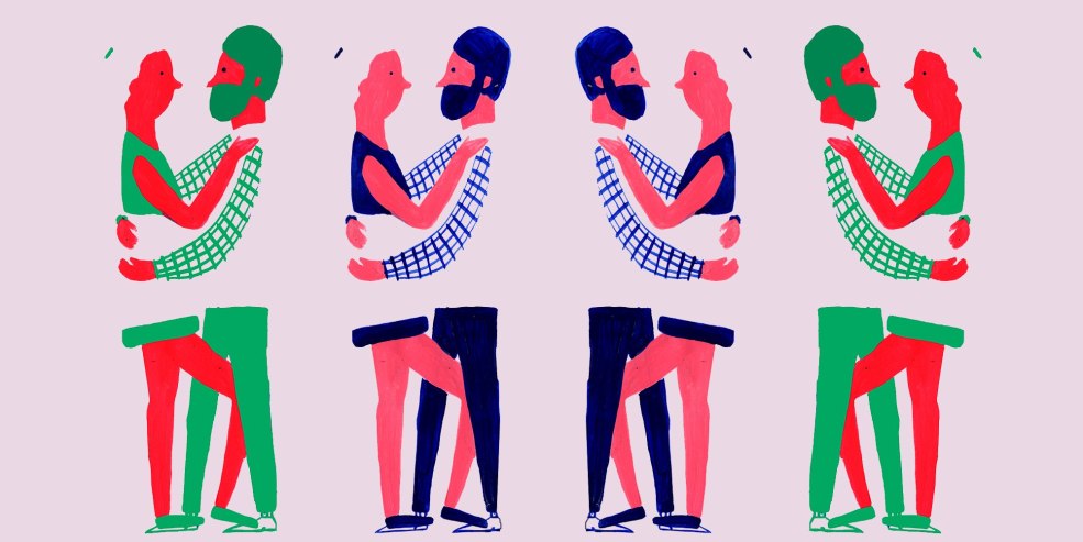 Une femme après un baiser