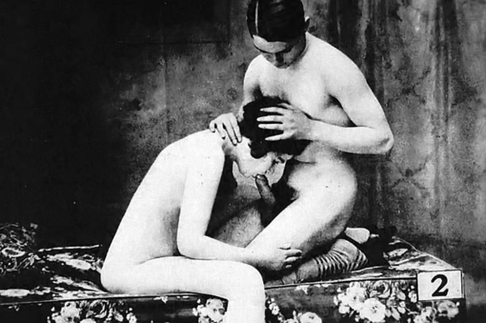 Masturbation rétro noire blanche