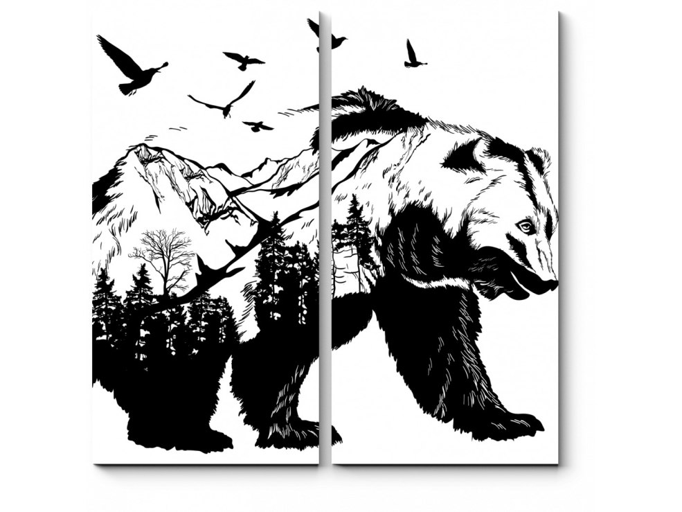 Gravure d'ours