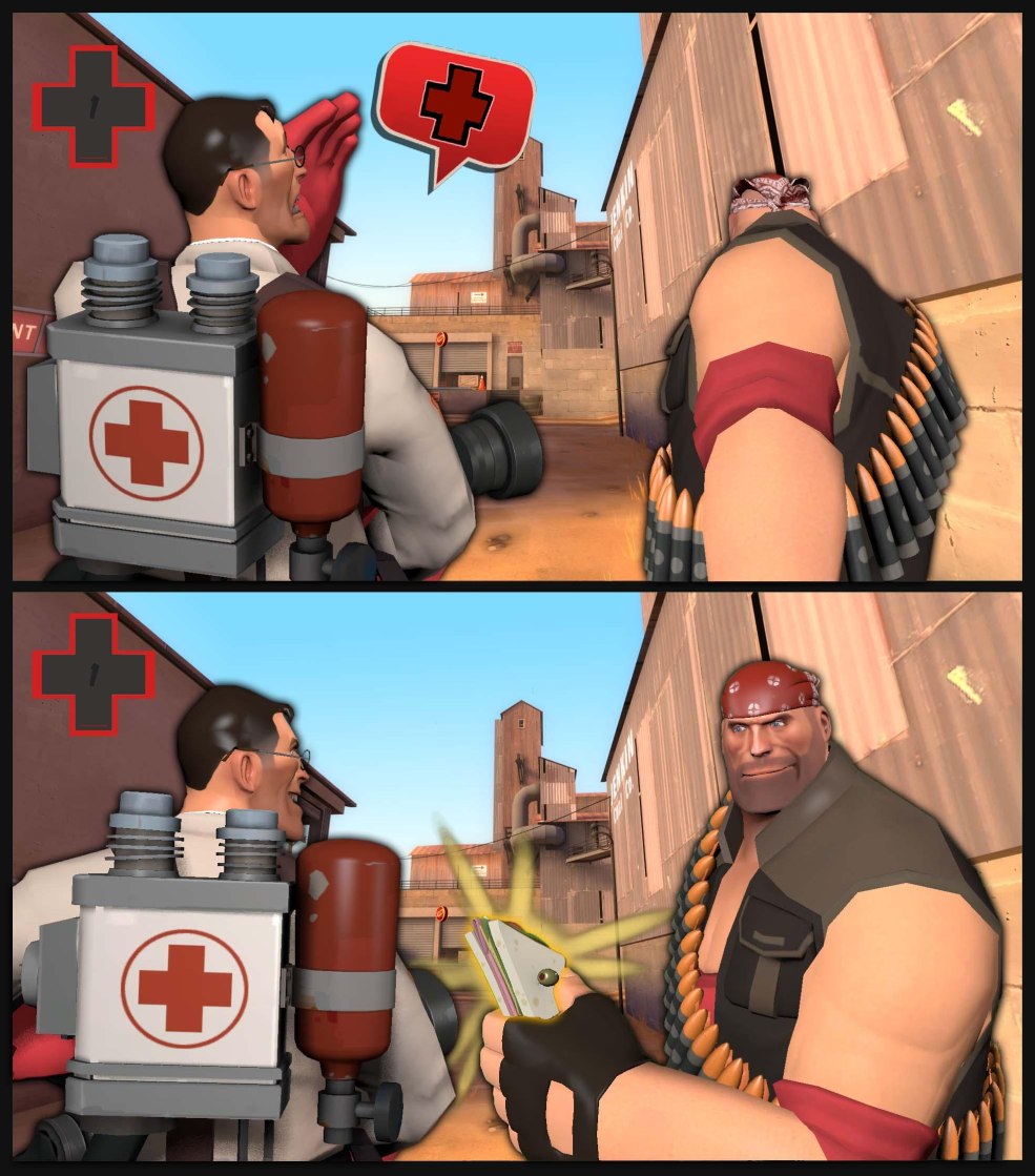 Tim Fortress 2 Medical and Machine Gunner