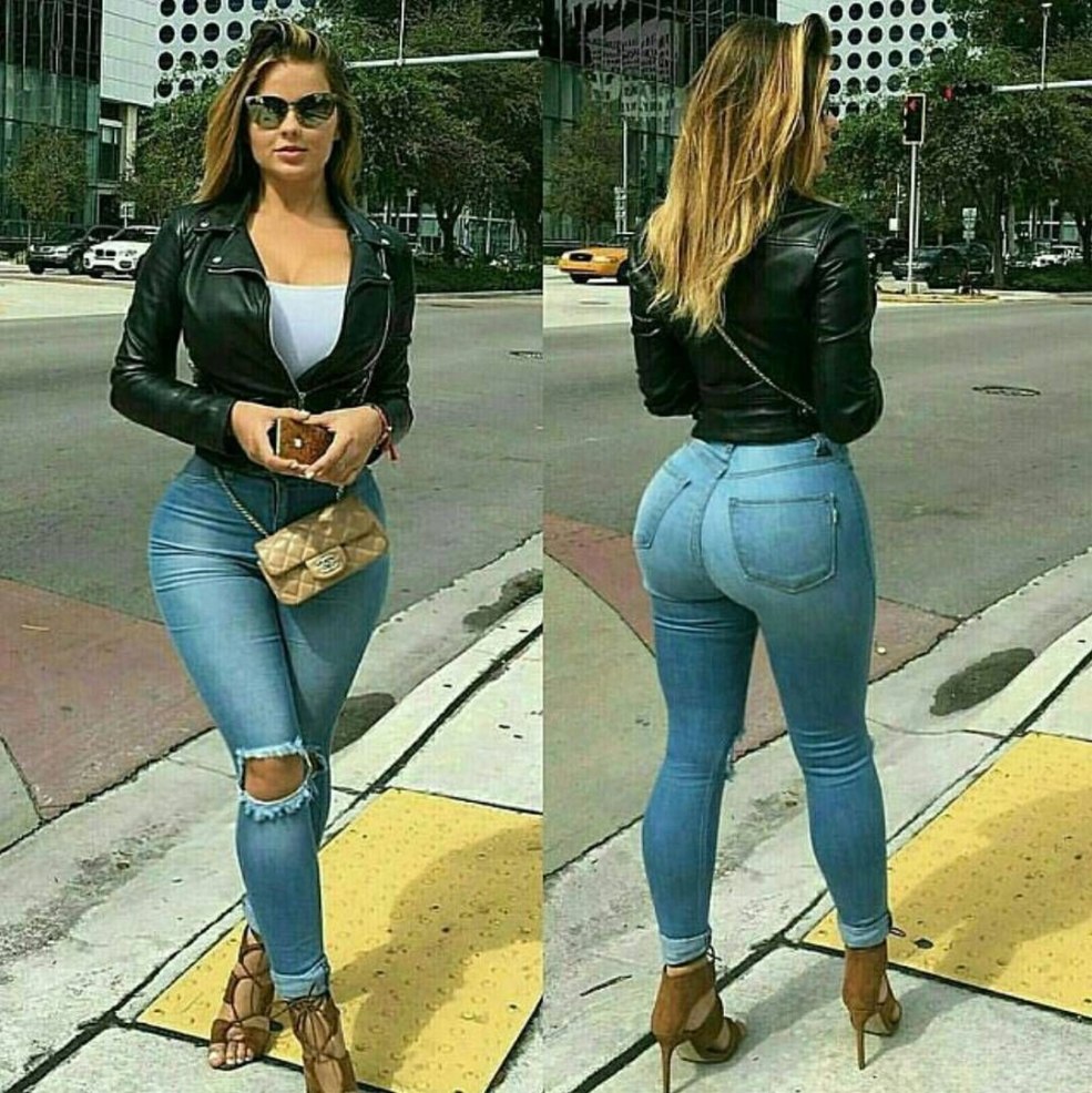 Anastasia Kvitko en jeans