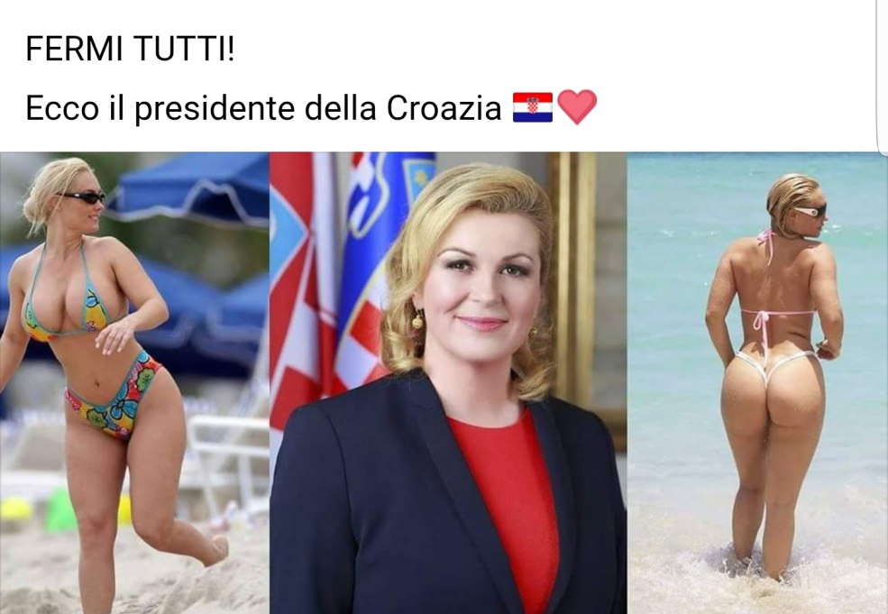 La présidente croate Colinda Grabar-Kitarovich dans sa jeunesse