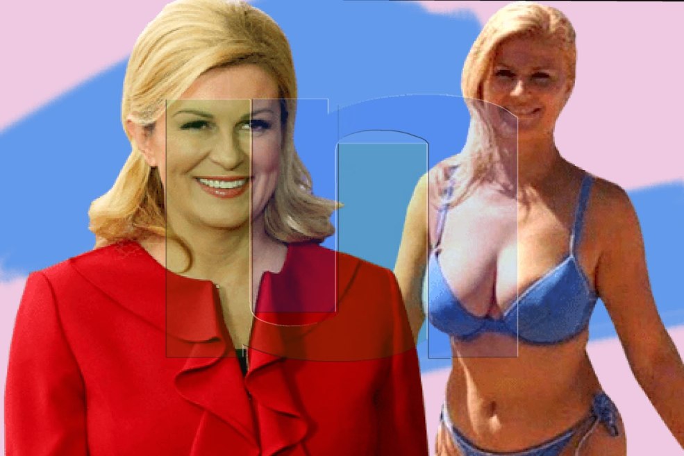 Croatie Président dans un soutien-gorge