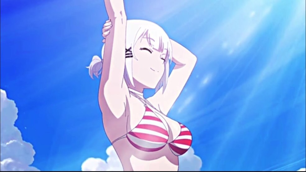 Sage dans un maillot de bain détective d'anime