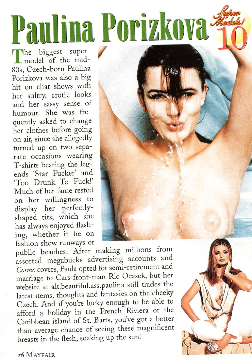 Polina Porizkova Bloody jeudi