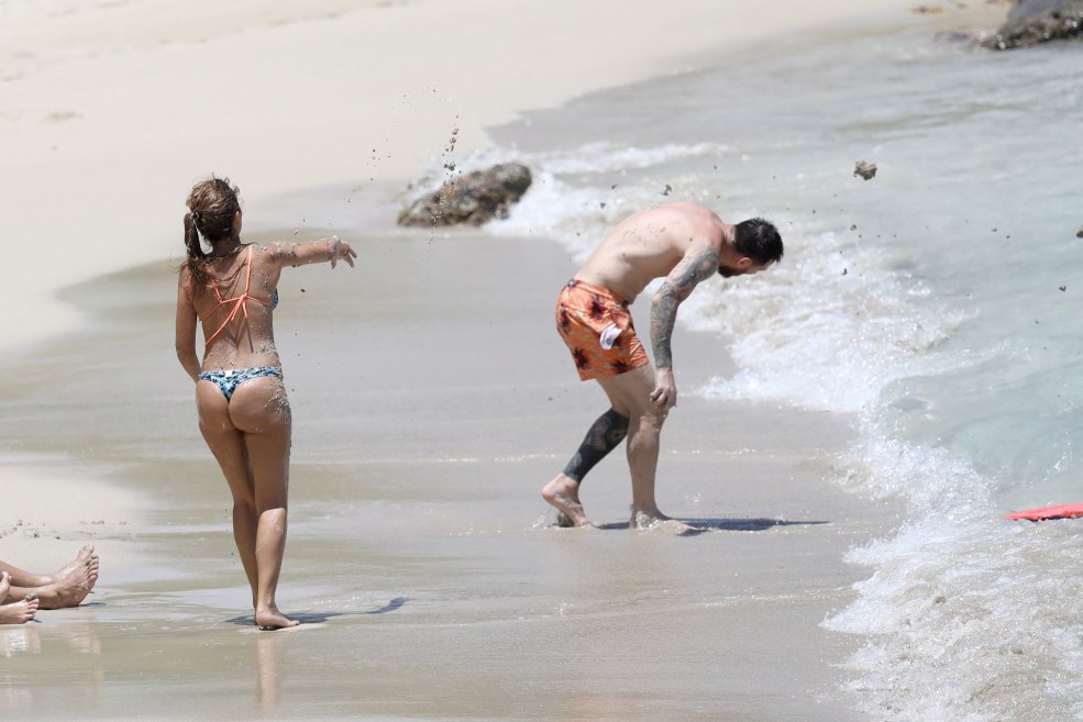 Lionel Messi sur la plage