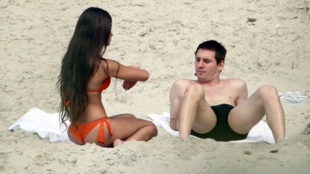 Leo Messi sur la plage
