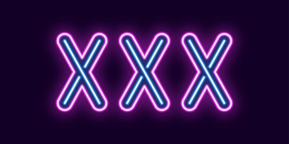 Inscriptions néon de xxx