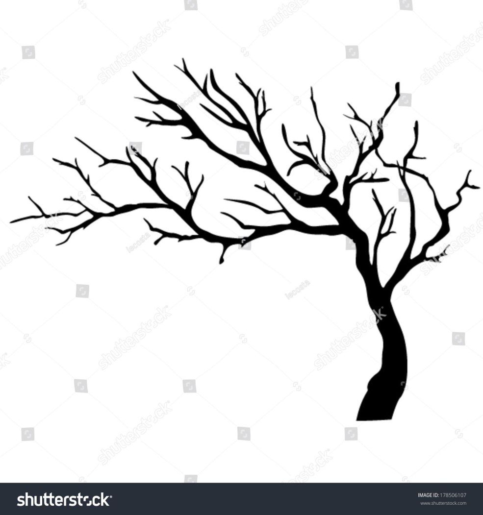 Arbre dans le pochoir du vent