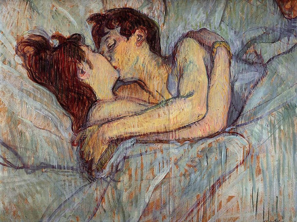 Henri de Toulouse-Lotrek Kiss au lit