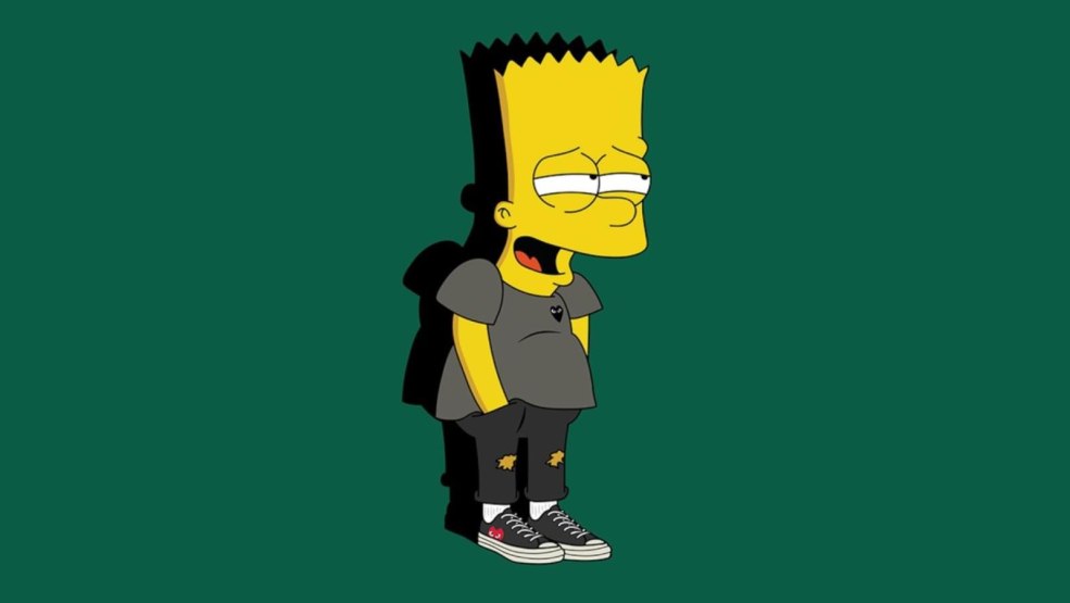 Bart Simpson en noir