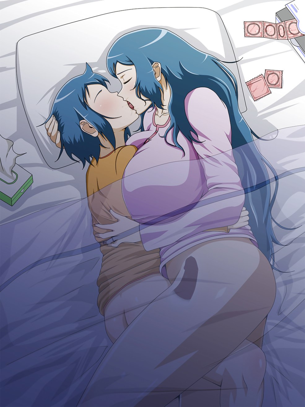 Iori rinko et fils s'embrassent