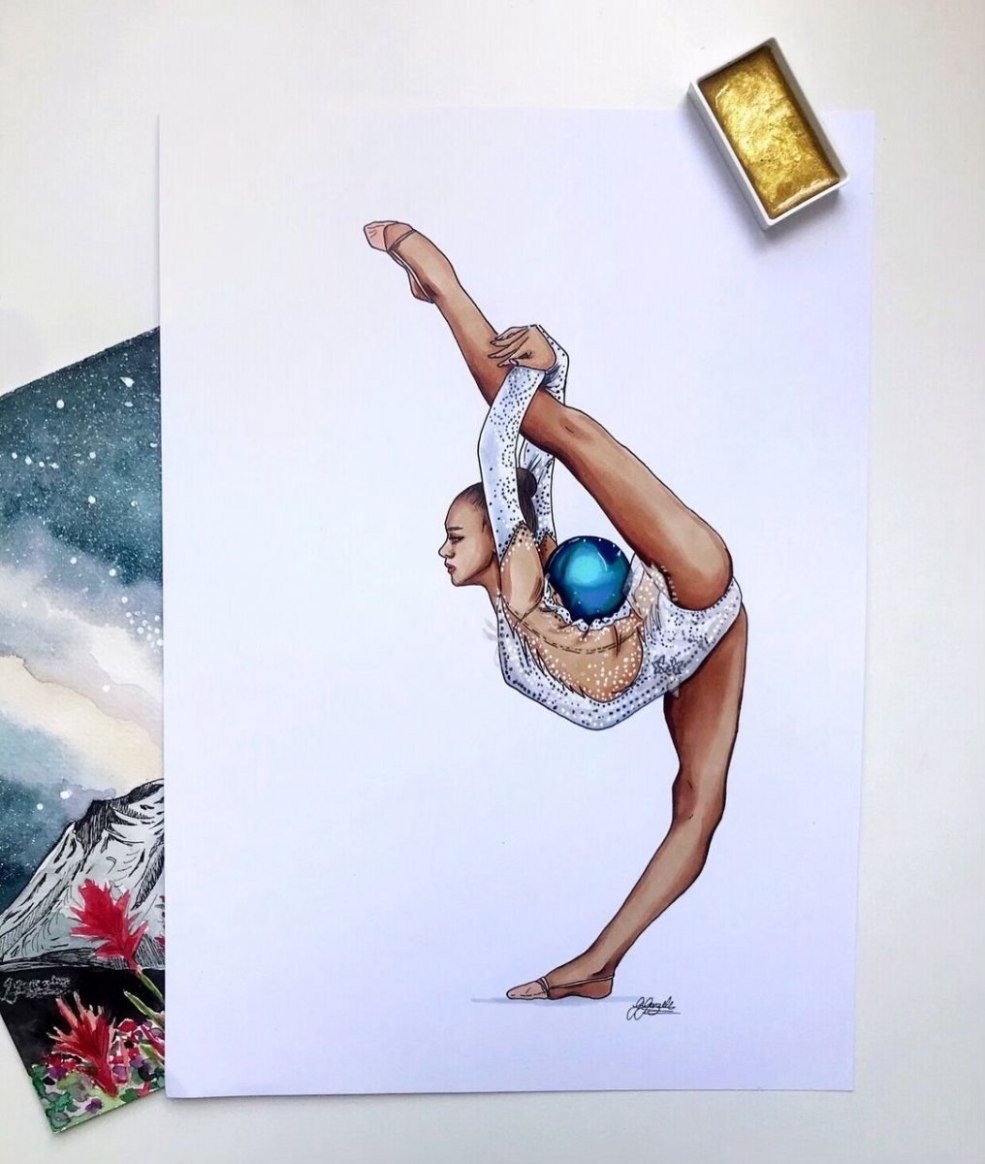 Dessins de gymnastes rythmiques