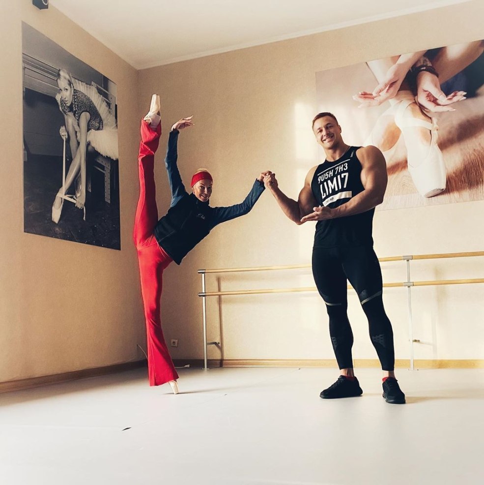 Volochkova dans un survêtement