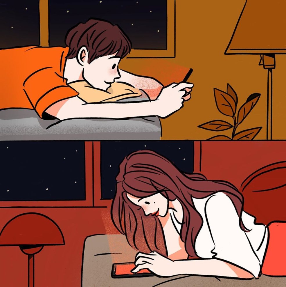 Relations à un dessin à distance