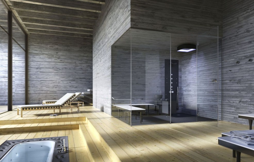 Romantique dans la salle de bain