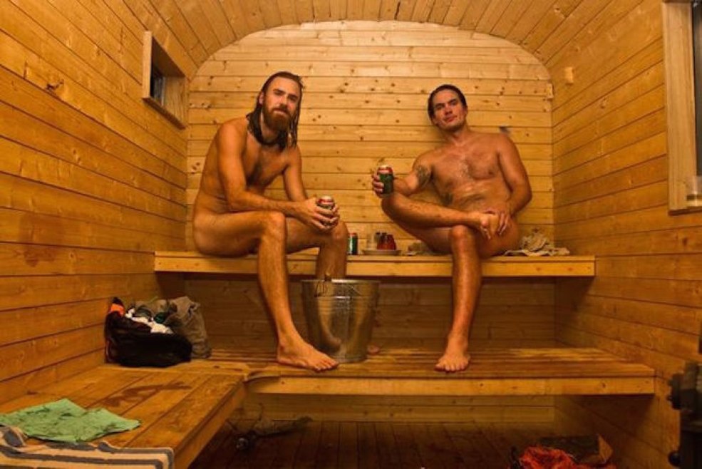 Sauna dans le style du minimalisme