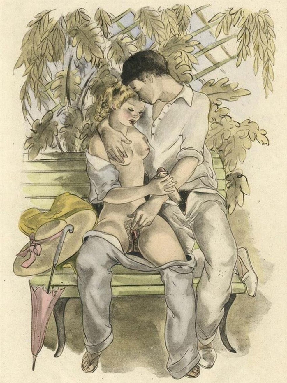 Impressions et illustrations d'art pornographique érotique