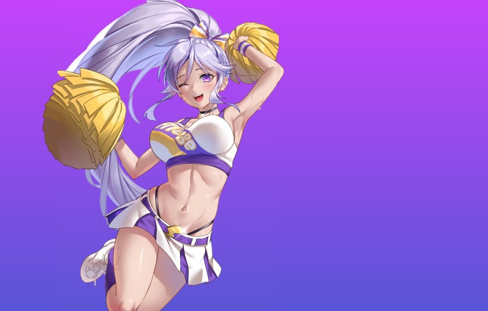 Seins d'anime sur le bureau