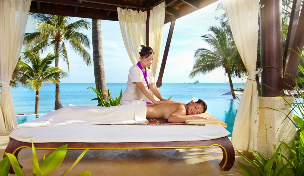 Massage des murs bleus