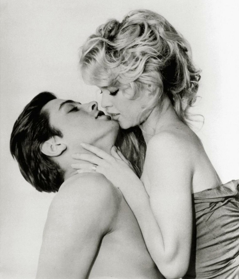 Alain Delon et Bridget Bardo Photo