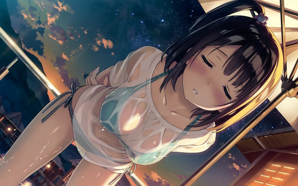 Anime t-shirts humides