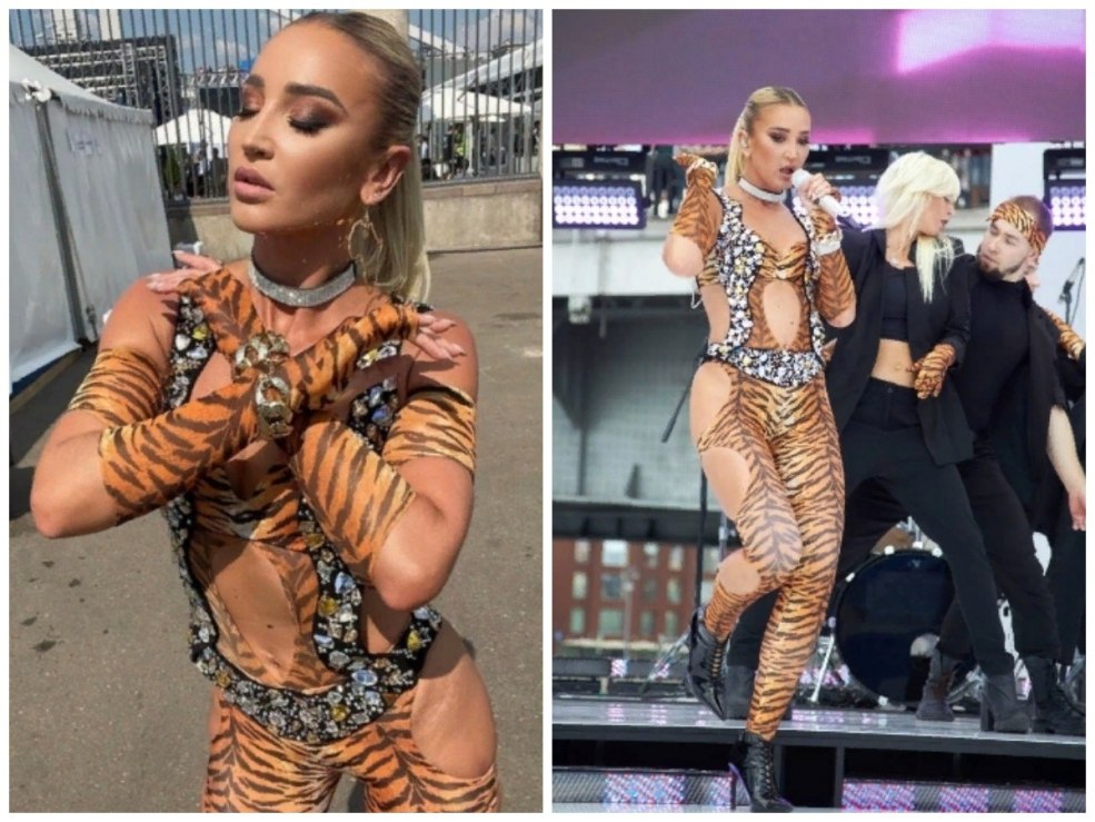 Buzova dans la tenue tigress