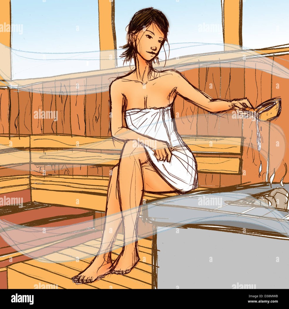 Femme dans le bain du bain
