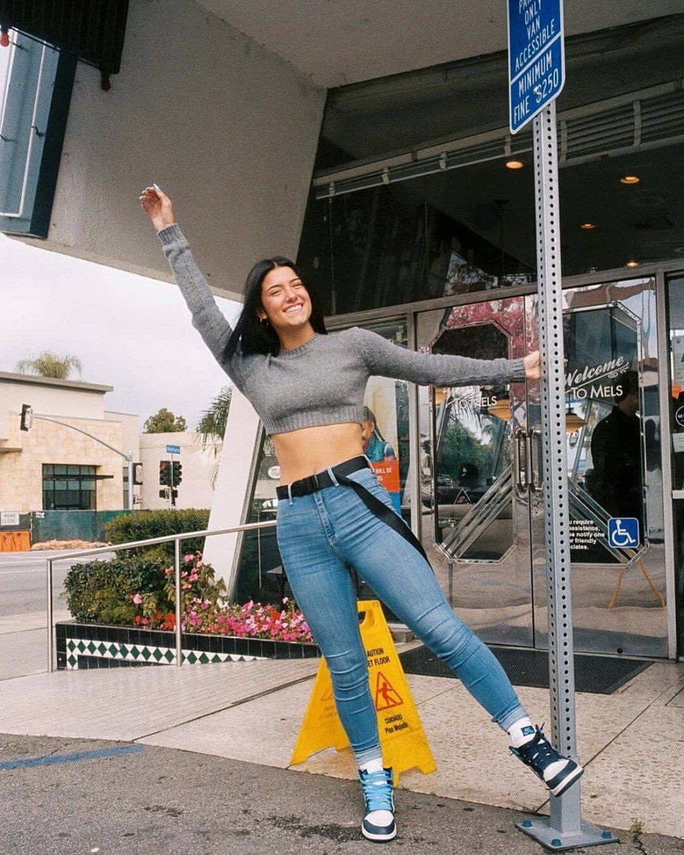 Charlie Damelio en pleine hauteur