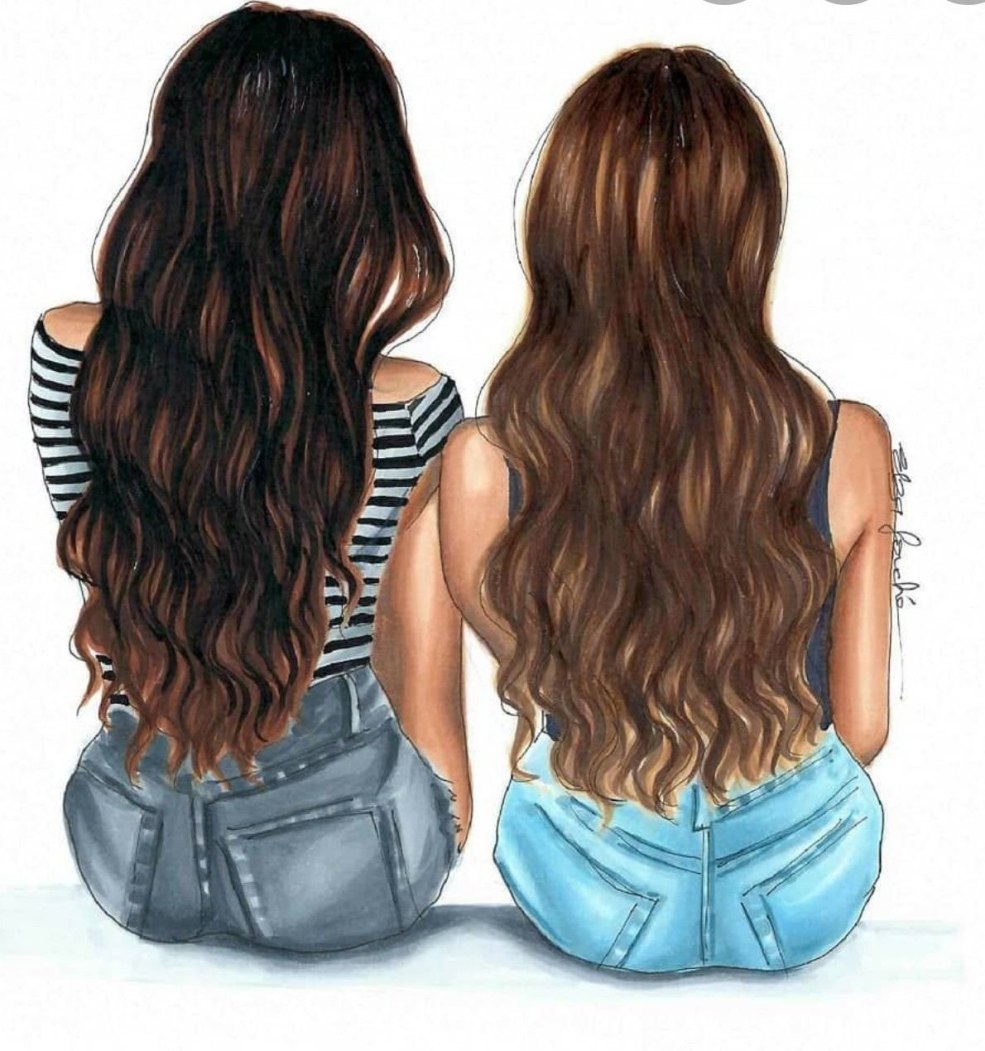 Dessiner des copines de l'arrière