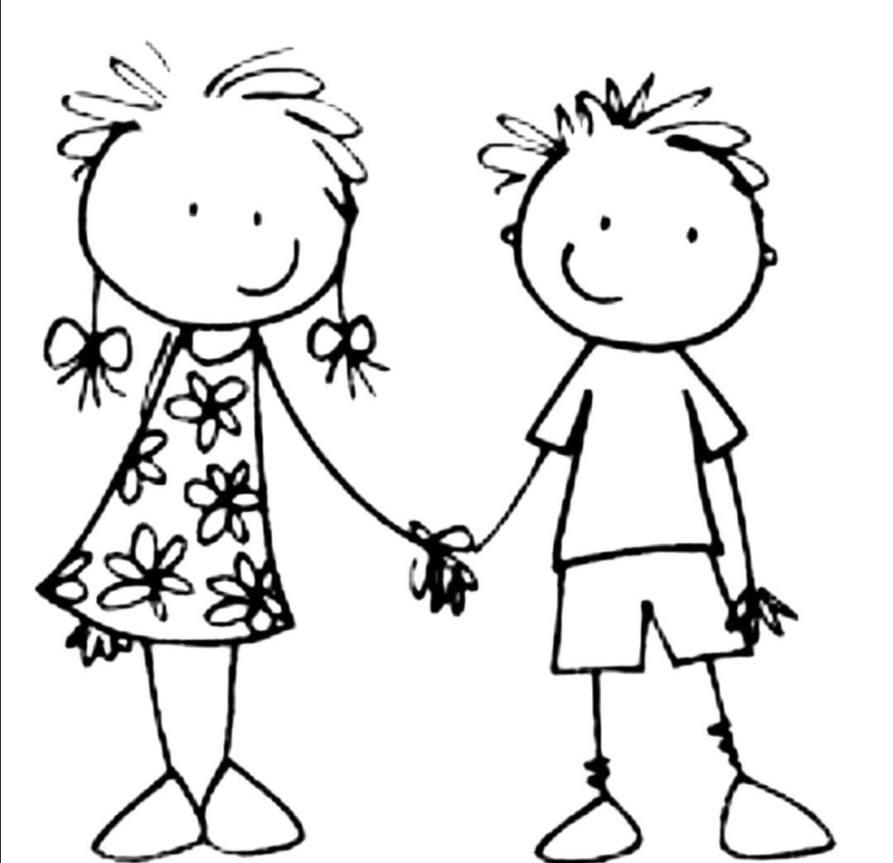 Hommes avec un crayon pour les enfants