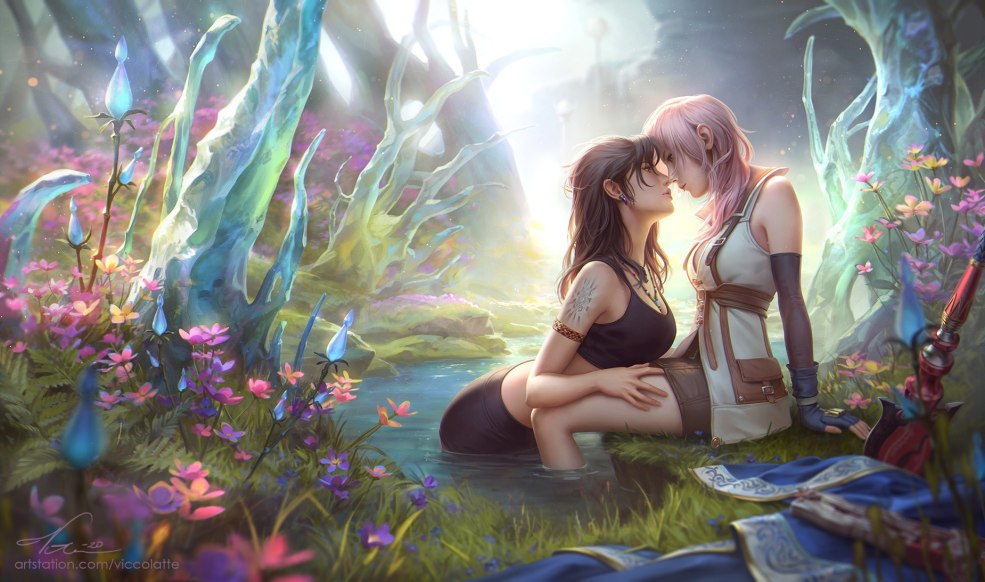 Two Girls Fantasy Art