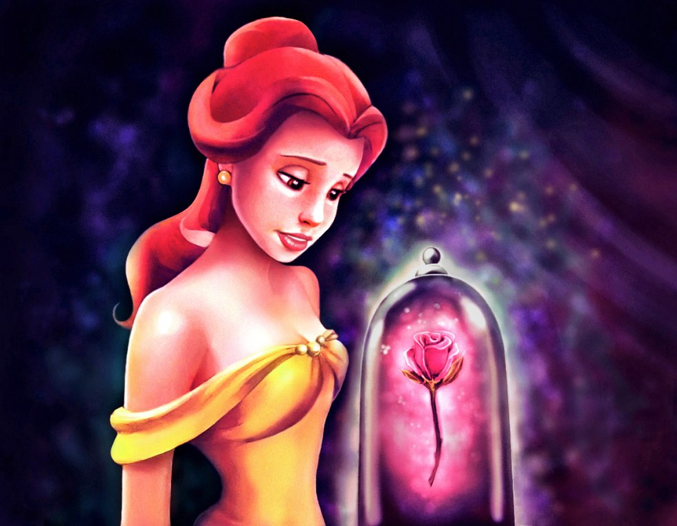 Beauté et lin monstre avec rose