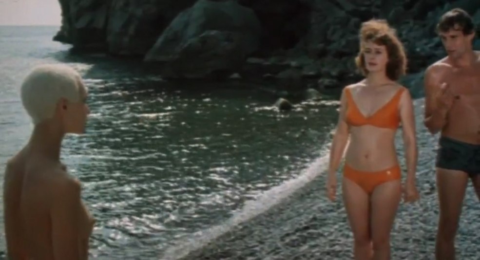 Lyudmila Nilskaya dans sa jeunesse en maillot de bain