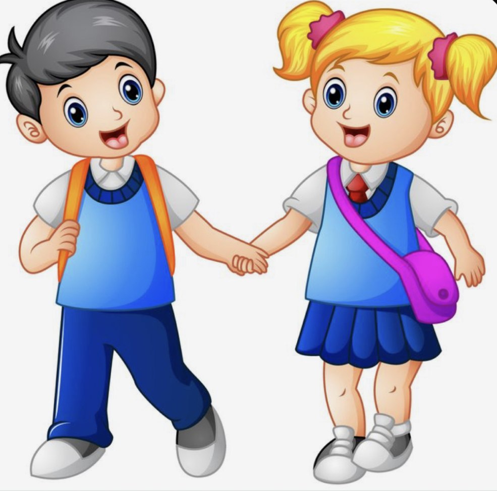 Les enfants vont de dessins animés