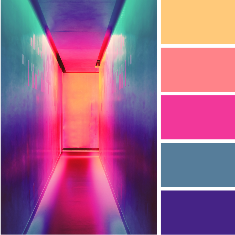 Une combinaison de couleurs vives