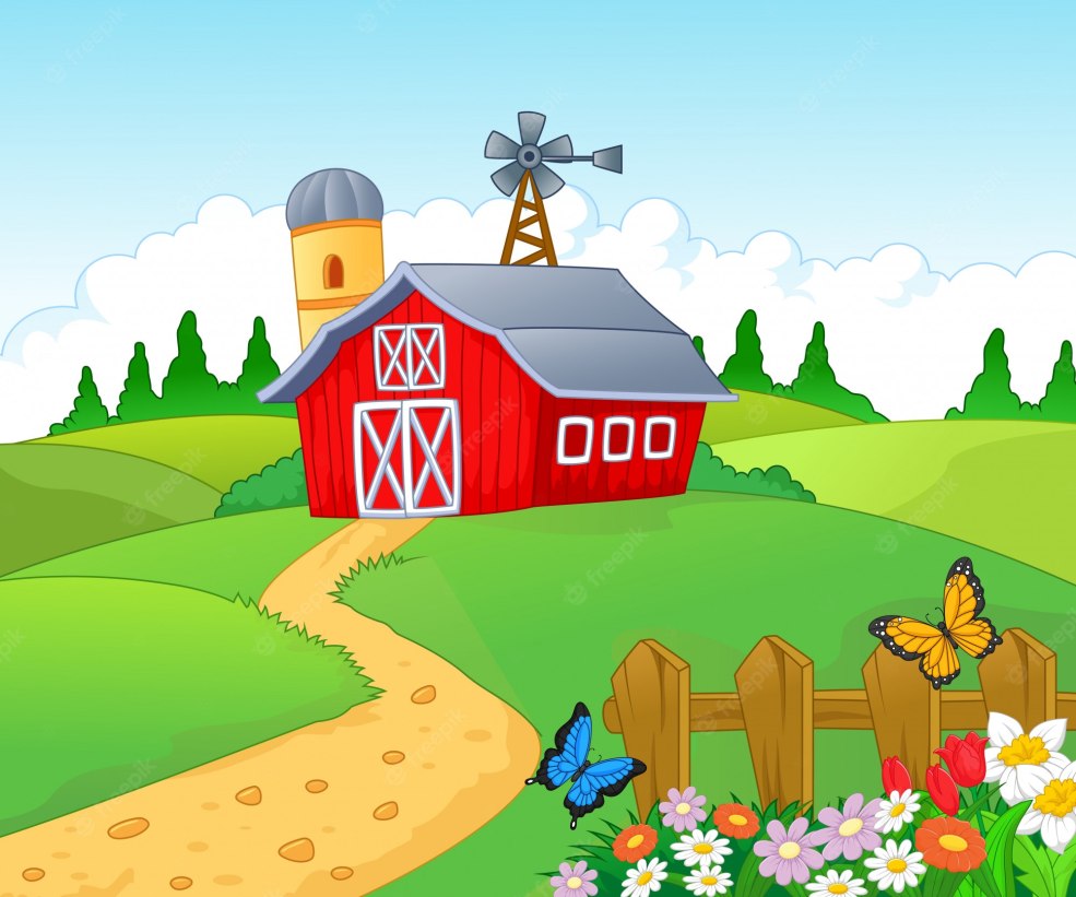 Cartoon Farm House