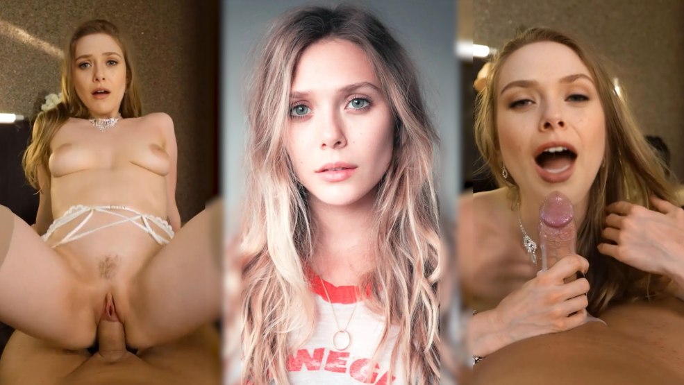 Elizabeth Olsen nue avec un membre