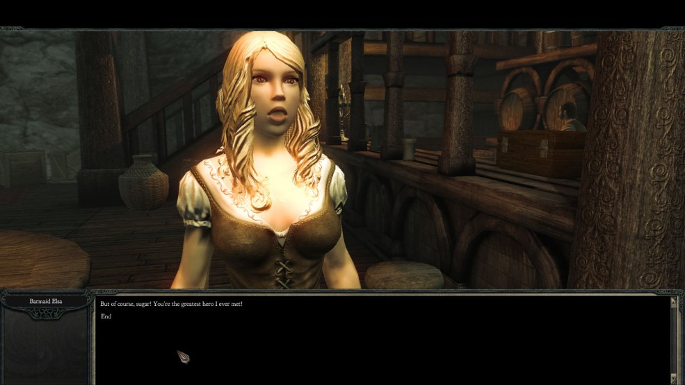 La poitrine du serveur